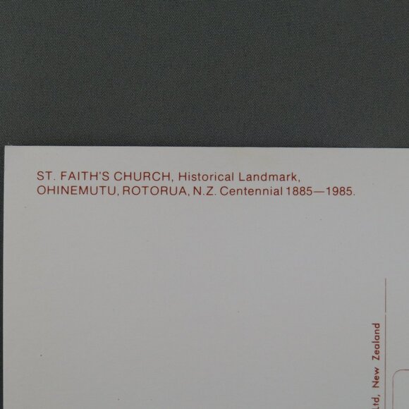 Vintage Postcard - St Faith's Church Landmark Oheinmutu New Zealand - Rotorua - Picture 3 of 4